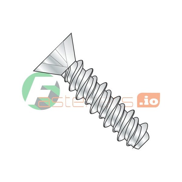 Newport Fasteners Thread Cutting Screw, 1/4" x 1 in, Zinc Plated Steel Flat Head Phillips Drive, 3000 PK 358355 - main
